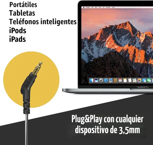 Vista 4 de Auriculares sintonizados NRG 3.0 Premium Madera aisladores de sonido, con micrófono y control de volumen, estilo madera