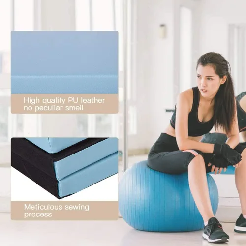 Vista 2 de Tapete plegable de 2 pulgadas de grosor, tapete de gimnasia para gimnasio, fitness, para interiores y exteriores, tapete de gimnasia para ejercicios