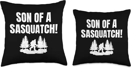Vista 3 de 90s Nostalgia Gifts and Accessories Sasquatch T Sasquatch Son Retro Bigfoot Love T - Almohada de jabón para hombres y niños, 16 x 16 pulgadas