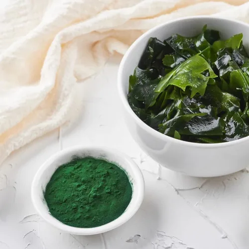 Vista 5 de Paquete de 2 unidades de espirulina orgánica en polvo Superalimento verde puro y rico en nutrientes Sin OMG, vegano y sin gluten Fuente