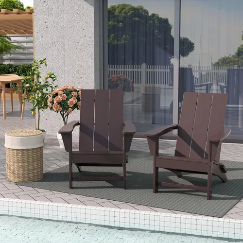 Vista 36 de WestinTrends Ashore Modern - Silla plegable Adirondack para exteriores (juego de 2), color negro