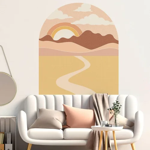 Vista 26 de Ambiance Sticker Papel pintado no tejido con frescos gigantes pre-pegados de montaña escandinava Ziska etiqueta decorativa H 60 x L 35.4 in