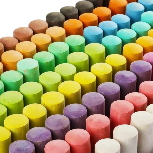 Vista 5 de Paquete de 180 tizas lavables para acera para niños, 20 colores no tóxicos, pintura de tiza jumbo a granel para actividades al aire libre de verano