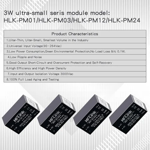 Vista 2 de Módulo de alimentación aislado AC-DC Módulo de alimentación de conmutación para el hogar inteligente, módulo de alimentación Mini Buck 220v a 12v