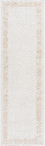 Vista 2 de SAFAVIEH Natura Collection Runner Rug - 2'3" x 8', Beige & Ivory, Handmade Wool, Ideal for Living Room, Hallway, Foyer, Bedroom (NAT713B-28)