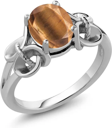 Vista 24 de Gem Stone King Anillo de compromiso ovalado con piedra natal para mujer, plata de ley 925, ovalado de 0.354 x 0.276 in, anillo de compromiso
