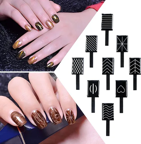 Vista 5 de Ideal Swan Juego de herramientas de esmalte de uñas magnético, esmalte de gel de ojo de gato 3D, herramienta de plástico de ojo de gato, ojo de gato