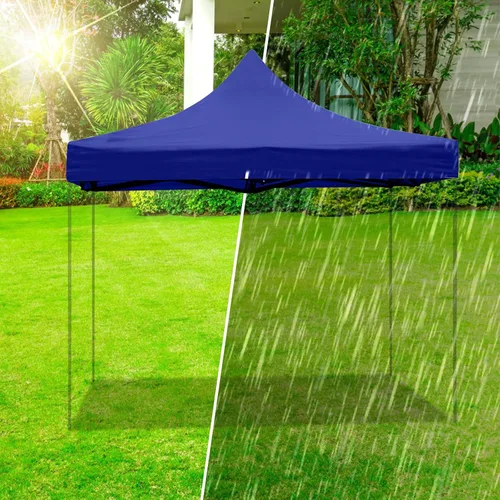 Vista 3 de Toldo de repuesto de 6 x 6 pies, tienda de campaña desplegable para uso comercial, instantáneo, al aire libre, portátil, patio, césped, cenador, Azul