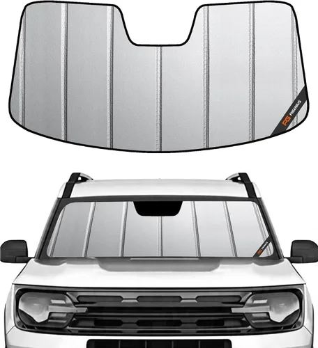 Vista 9 de Pigenius Parasol para Ford Bronco 2021-2025 Parasol de Parabrisas - Protector Gris