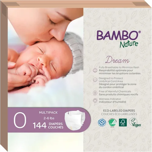 Vista 18 de Bambo Nature Pañales hipoalergénicos Dream Baby, pañales sostenibles con etiqueta ecológica de primera calidad, protección mejorada contra fugas