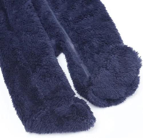 Vista 5 de Mono de bebé recién nacido con capucha de forro polar de manga larga