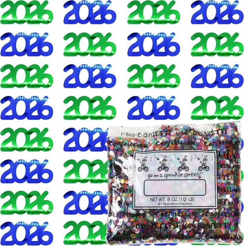 Vista 63 de Confetti Year 2023 Blue Royal, Orange Combo - 2 bolsas de media onza (1 oz)