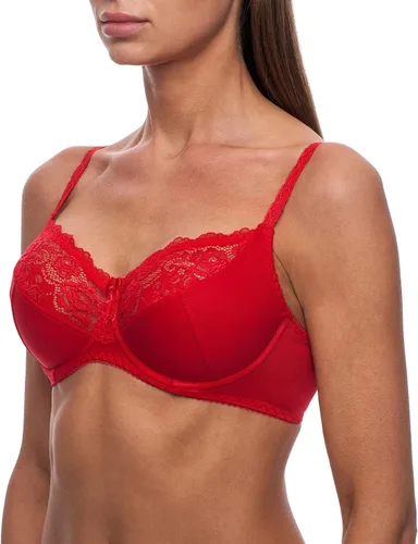 Vista 2 de frugue Sujetador sin forro de encaje transparente para mujer, talla grande