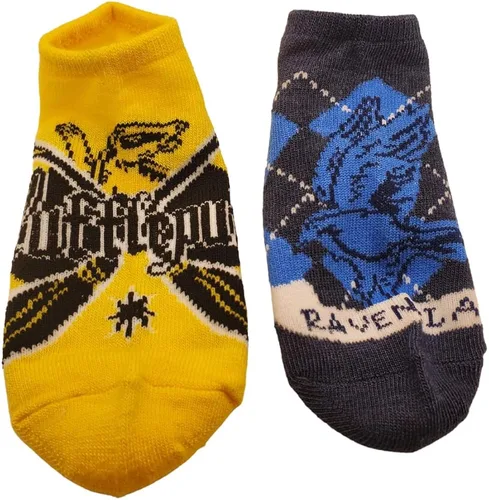 Vista 7 de Harry Potter Paquete de 5 calcetines invisibles para niños o niñas, 3 opciones de patrón, personajes y casas de Hogwarts, talla 6-8.5
