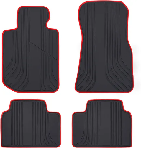 Vista 8 de Tapete de piso de automóvil personalizado para BMW Serie 3/4 2019-2025 G20 G21 M3(G80) M4(G83) i4(G26), juego de forros de goma negro y azul