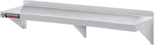 Vista 10 de DuraSteel Estante de pared de acero inoxidable, 24 pulgadas de ancho x 12 pulgadas de profundidad, grado comercial, certificado NSF