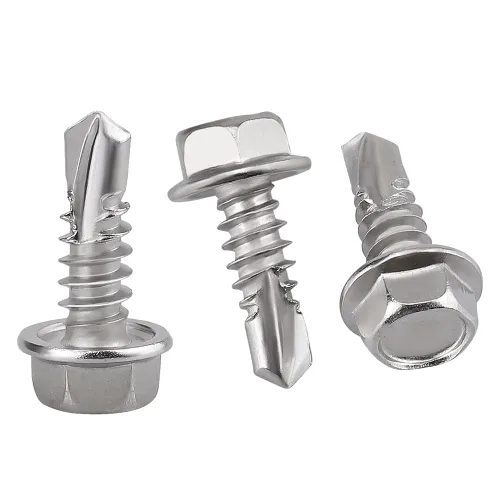 Vista 16 de Tornillos autoperforantes de cabeza hexagonal #8 x 1 (paquete de 100) (1/2 a 2 pulgadas disponibles), 410 tornillos de chapa autoperforantes