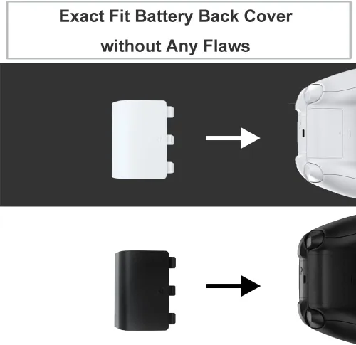 Vista 3 de Battery Cover for Xbox Series X, for Xbox Series S Controller, Replacement Battery Back Door Lid Batteries Caps Shell Repair for Xbox Core