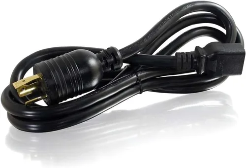 Vista 7 de Cable de alimentación C2G, cable de extensión corto, cable de extensión de alimentación, cable de alimentación de bloqueo, 10A, 250V, negro, 1 pie