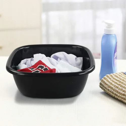 Vista 7 de Kekow Paquete de 4 bandejas pequeñas para lavabo, 8 cuartos de galón de color negro