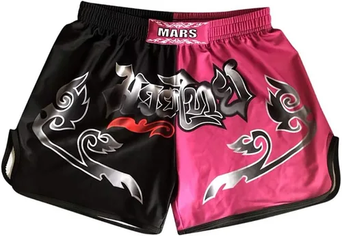 Vista 6 de O2TEE ¡Nuevo! Más de 10 estilos Muay Thai Shorts Combat Fight MMA Boxer Boxing Trunks Negro dragón