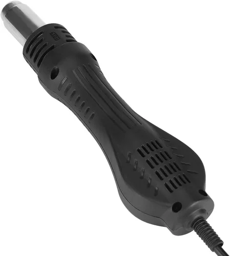 Vista 9 de Mango de pistola de soldadura, negro/plata Conductividad eléctrica Pistola de soldadura de aire caliente Pieza de mano para 858 858D 8858 8586 878