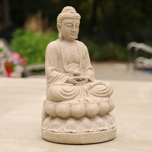 Vista 3 de DharmaObejcts - Estatua de Buda meditando armonía de paz - 9 pulgadas de alto