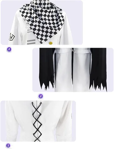 Vista 5 de Lovecos Kokichi Oma - Disfraz de uniforme escolar de Halloween