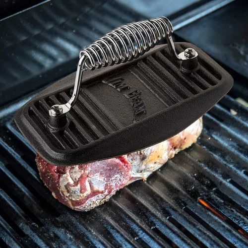 Vista 10 de Jim Beam Prensa de hierro JB0177 para carne a la parrilla Accesorios para parrilla, negro