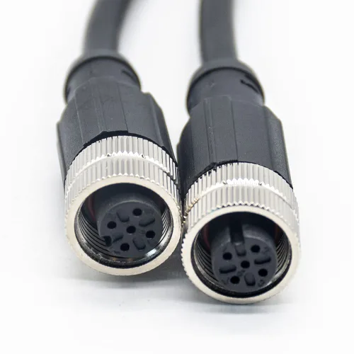 Vista 4 de Elecbee Conector M12 5 Pin A-Code Hembra a Hembra Cable terminado doble 1M/3.3ft