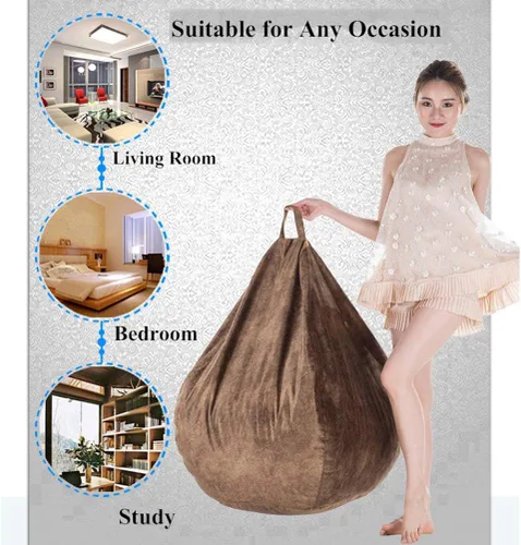 Vista 4 de Funda para sofá sin relleno, para exteriores e interiores, suave, para adultos y niños, Beige, L