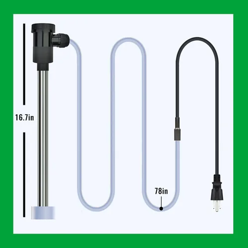 Vista 4 de Calentador de agua totalmente sumergible de 1800 W para bañera y piscina, calentador eléctrico de inmersión portátil con temporizador WiFi y apagado