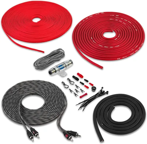 Vista 15 de Belva True 1/0 Calibre AWG Premium CCA Kit Completo de Cableado de Amplificador con Cable RCA OFC de 2 Canales - BAK02BL Azul