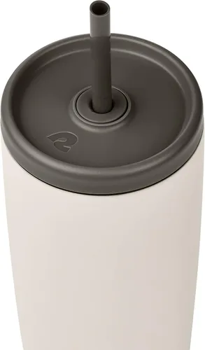 Vista 3 de Retrospec Arroyo - Vaso térmico de acero inoxidable con tapa y pajita, reutilizable, aislado y reutilizable, taza de viaje para café helado, vasos