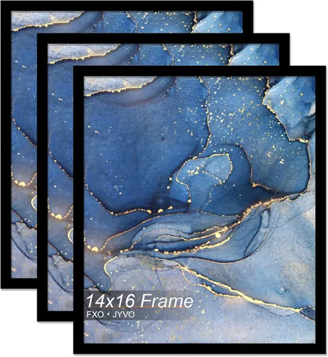 Vista 15 de Fxojyvo Marco de fotos de 5 x 8 pulgadas, marco negro para póster de fotos de 5 x 8 pulgadas, peso ligero y altamente transparente, marco de 5 x 8