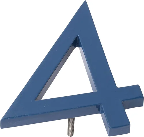 Vista 5 de Montague Metal Products MHN-10-F-SB1-3 Números flotantes modernos de aluminio cepillado sólido, 10 pulgadas, azul marino recubierto de polvo