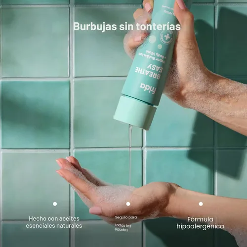 Vista 4 de Frida Baby Eucalipto Vapor Baño de Burbujas y Jabón para Cuerpo para Bebés y Niños + Jabón para Cuerpo para Niños Pequeños y Bebés