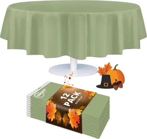 Vista 17 de Mantel de plástico de alta calidad - 54 in. x 108 pulgadas. Grandipity - Mantel rectangular (6 y 12 unidades), Agua (Aqua)
