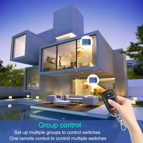 Vista 3 de QIACHIP - Relé de 12 V CC, mando a distancia inalámbrico con interruptor RF, control remoto de 4 canales, módulo 433 MHz, kit de transmisor