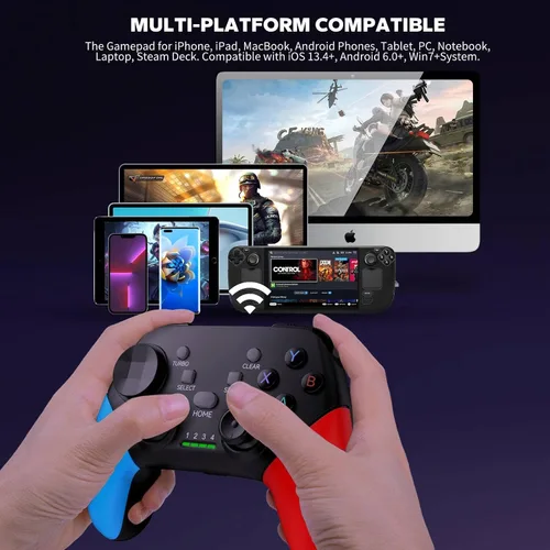 Vista 15 de arVin Game Controller for iPhone/iOS/Android/PC/Steam Deck with Phone Holder, Turbo, Wireless Gamepad Joystick for iPhone