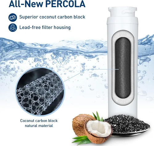 Vista 5 de Filtro de agua KWF1000, certificado NSF 42 y 372, repuesto para Miele 11513640 KWF1000 Filtro de agua transparente intensivo para electrodomésticos