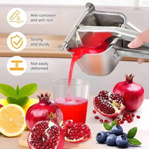 Vista 7 de exprimidor manual de acero inoxidable; exprimidor de frutas de mano; exprimidor de frutas; exprimidor de limón manual; exprimidor manual