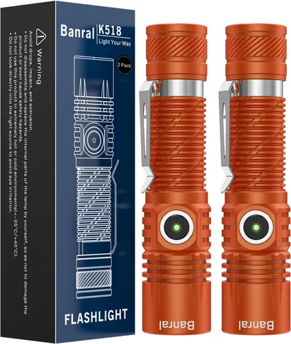 Vista 10 de Linternas tácticas recargables, linterna LED USB-C mini pequeña de alto lúmen, linterna EDC compacta, 4 modos y función de memoria, luces