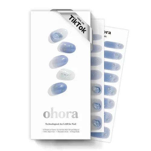 Vista 15 de ohora Tiras de uñas de gel semicuradas Rojo, Sólido N Addict N Adicto
