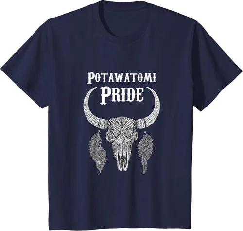 Vista 81 de Potawatomi Pride Tribe Native American Indian Buffalo Camiseta