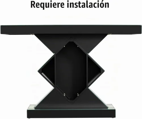 Vista 7 de Mesa consola plateada de 47.2 pulgadas, mesa de entrada