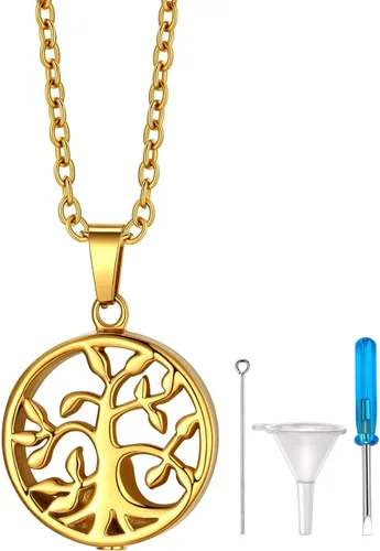 Vista 11 de Richsteel Collares de urna para cenizas para mujeres y hombres, collar con colgante de cremación para cenizas, joyería conmemorativa de acero