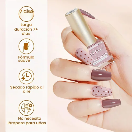 Vista 4 de Juego de esmaltes de uñas de secado rápido, para otoño e invierno, esmalte de uñas regular sin gel Salón de manicura de laca de uñas de secado