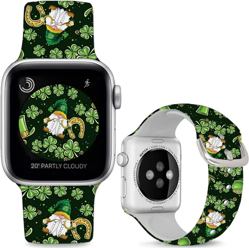 Vista 13 de Correas de silicona suaves compatibles con Apple Watch Band de 1.496 in 1.575 in 1.614 in 1.654 in 1.732 in 1.772 in 1.811 in 1.929 in, correa