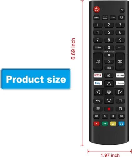 Vista 2 de AKB76040302 - Repuesto de control remoto compatible con LG Smart TV 55UQ7570PUJ 55UQ7070ZUE 86UQ7590PUD 27LQ625S 27LQ600S-WU 27LQ600SWU 27LQ615S